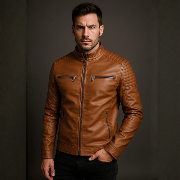 Jaqueta Masculina de Couro Italiano Matezzo