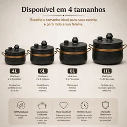 PANELA DE PRESSÃO DE PEDRA + BRINDE ESPECIAL
