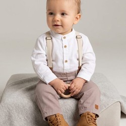 CONJUNTO EM LINHO LEVE SARJA MOLETOM BRANCO ONDA MARINHA - 1231003