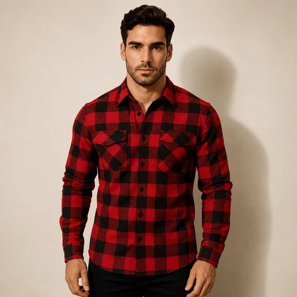 Camisa Masculina Ferr Manga Longa Xadrez Flanelada