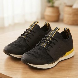TENIS NEW SPORT PRETO/AMARELO KLIN INFANTIL 480003 