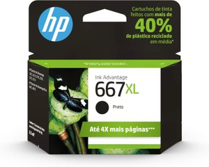 Cartucho HP 667XL Preto 3YM81AB