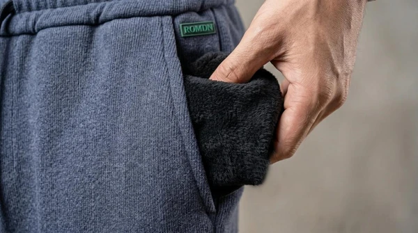 [Leve 3, Pague Só 2!] Calça Kodiak Masculina em Malha Canelada de Alta Densidade e Forro de Pelúcia Densa de Blindagem Térmica com Bolsos em Zíper