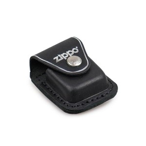 Porta Isqueiro Zippo em Couro - Preto