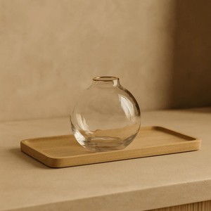 Vaso de Vidro com Borda de Ouro P 9,5cm