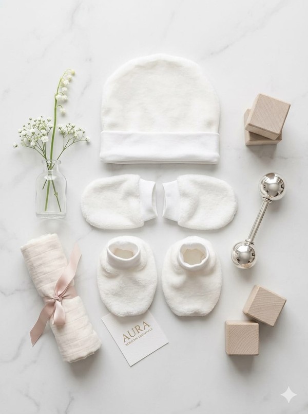 KIT BEBE LUVA/PAR DE LUVAS/ SAPATINHO OFF
