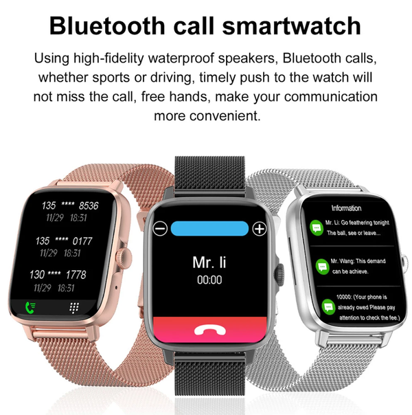 Relógio Smartwatch DT102, NFC, Notificação de aplicativos, Assistente de Voz IA, Tela HD 1.9