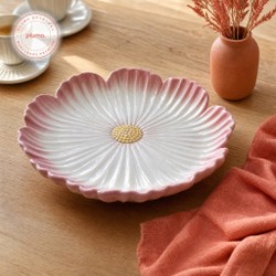 Boleira Flor de Aurora em Cerâmica - 27cm