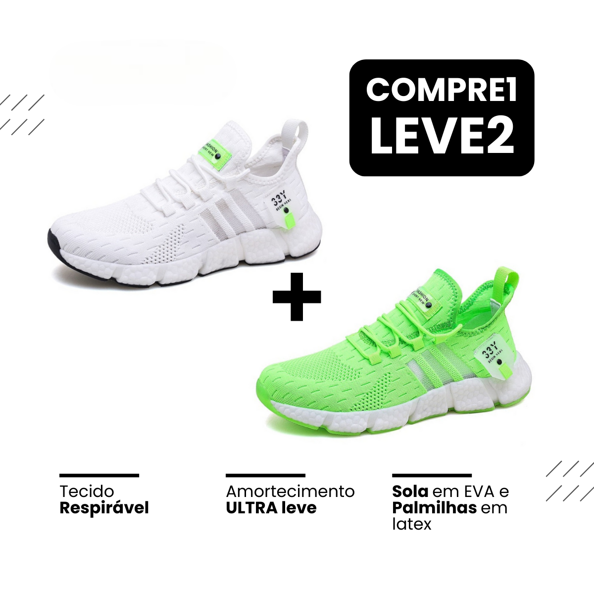 New Tênis Run®️ - Respirável e Ultra Resistente (COMPRE 1 LEVE 2) — foto 3