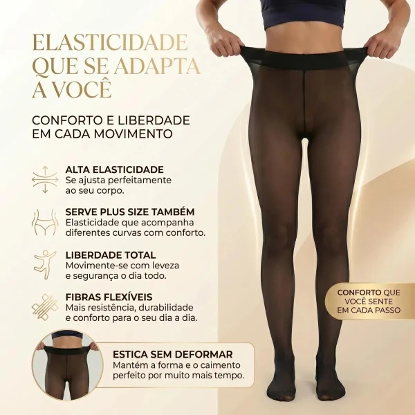 Kit 2 Meias-Calça Térmicas Peluciadas