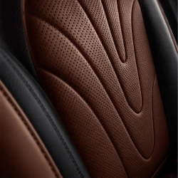 Kit Completo de Capas para Banco de Carro Aureon em Couro Legítimo Universal 5 Lugares Com Airbag + Tapetes e Capa de Volante