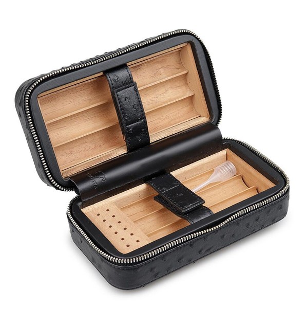 Umidor de Viagem Cohiba para 6 Charutos em Couro - Preto