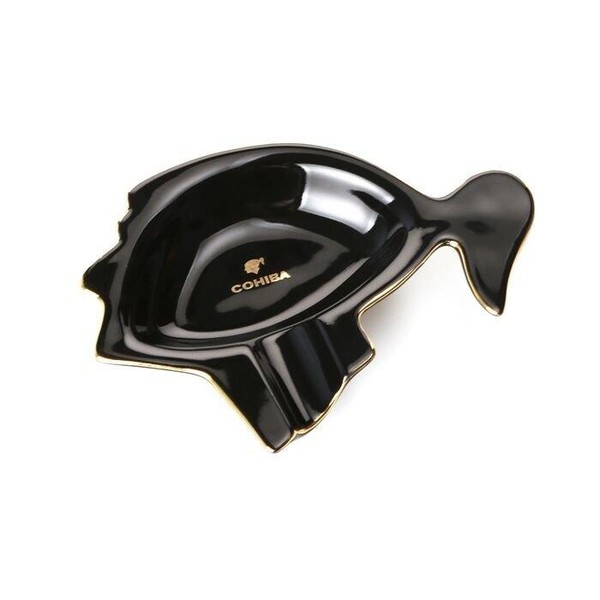 Cinzeiro de Porcelana para 1 Charuto Cohiba - Preto