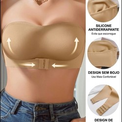 Sutiã Tomara que Caia Push Up Antiderrapante