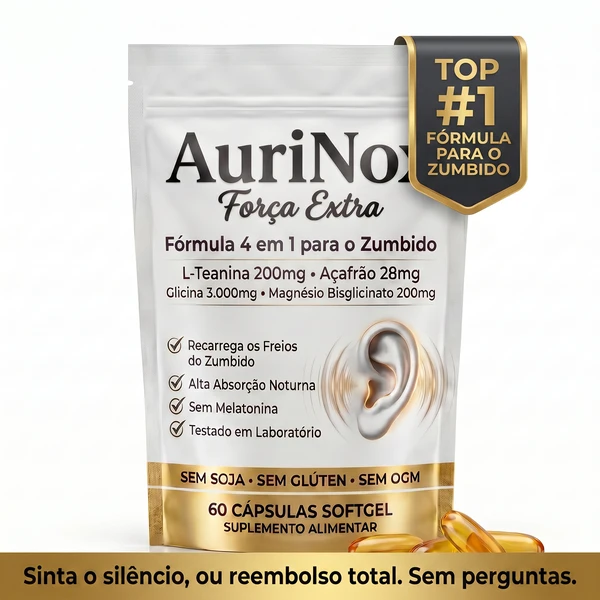 AuriNox Extra Strength — Fórmula 4 em 1 para o Zumbido