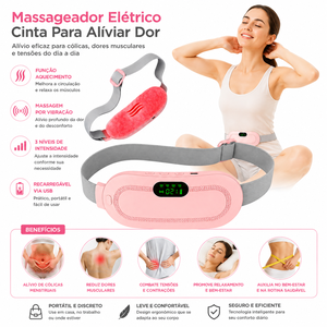 Massageador Elétrico para Alívio de Cólicas USB