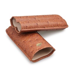 Porta 2 Charutos em Couro Cohiba Deluxe - Caramelo