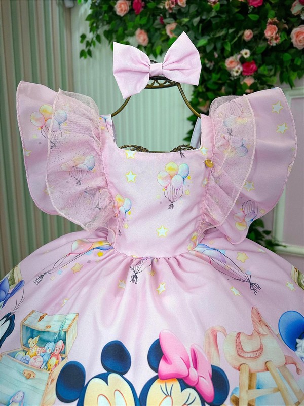 Vestido Temático - Turma do Mickey Baby  