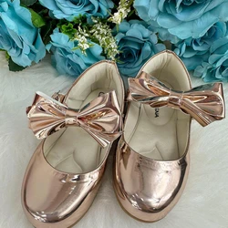 Sapatilha Flor Di Mila Laço - Rose Gold Metalizado