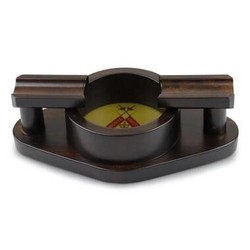 Cinzeiro para 2 Charutos de Madeira Maciça - Montecristo