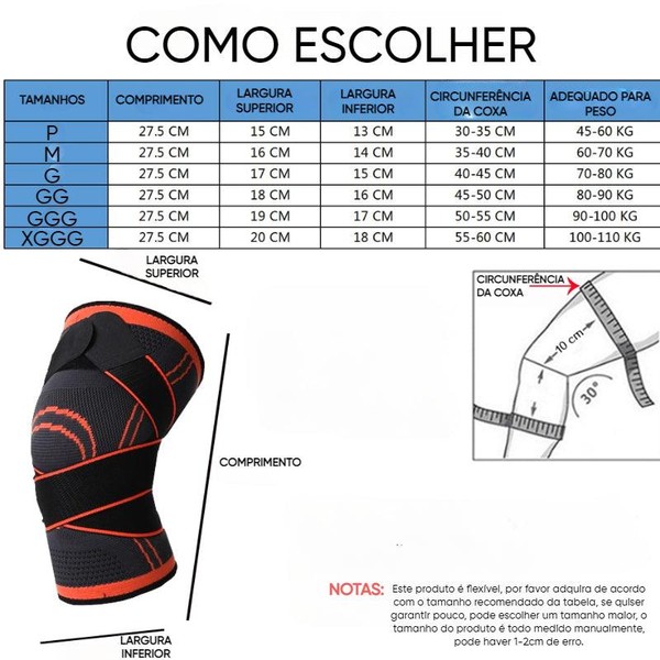 Joelheira Comfort Ortopédica - COMPRE 1 E LEVE 2