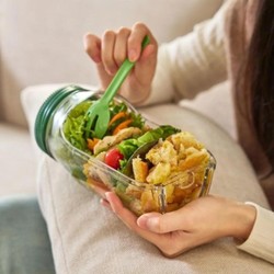 Pote de Salada com Abertura Lateral