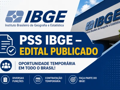 Edital IBGE Temporários 2026 publicado! São 8.238 vagas de nível médio