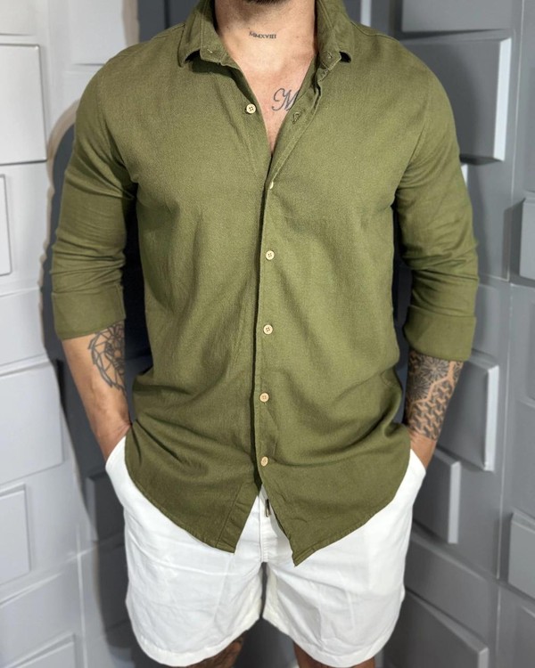 [COMPRE 2 E LEVE 4] Camisas Linho e Elastano – Estilo Refinado em Dose Dupla