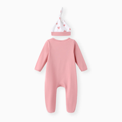 macacão bebê 2 peças coração estampado RN