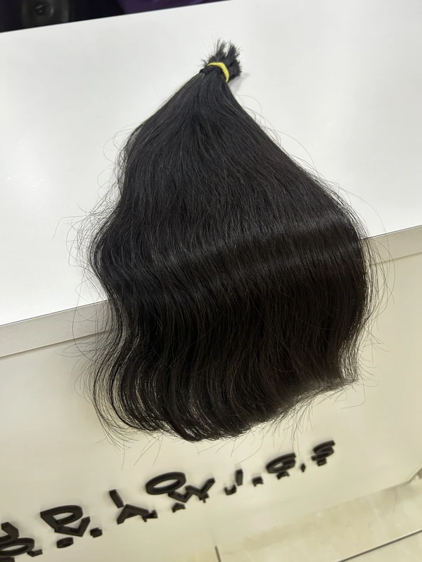 Cabelo Brasileiro Castanho 50 cm Liso (Leves Ondulações) - 100gr