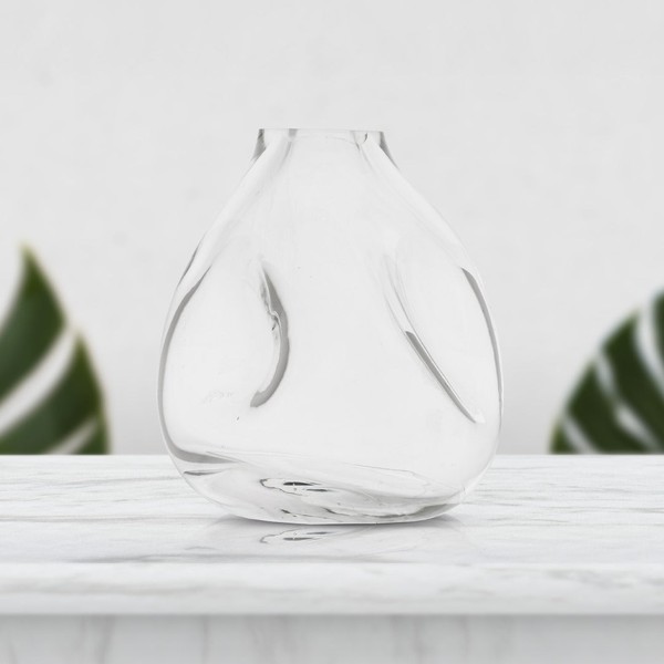 Vaso De Decoração Em Murano Édra Transparente
