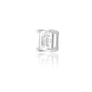 Pingente Galeria Carre Quadrado 6MM Cristal Branco