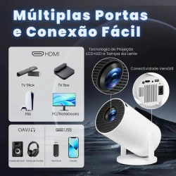 Projetor Inteligente HY300 PRO 4K Android 11 WiFi e Bluetooth