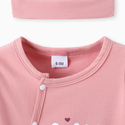 macacão bebê 2 peças coração estampado RN