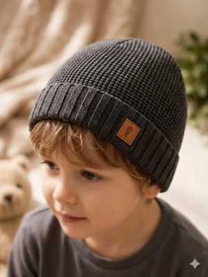 GORRO EM TRICO PATERNOLLI MESCLA MEDIO ONDA MARINHA - 1009701