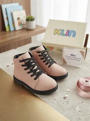 BOTA ROCK - ROSA/PRETO 154080 KLIN