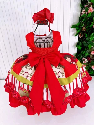 Vestido Temático - Chapeuzinho Vermelho Com Capa