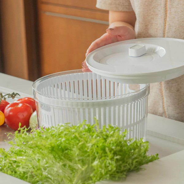 Kit organizador e secador de saladas Ou 5,5L Linha Clear Fresh
