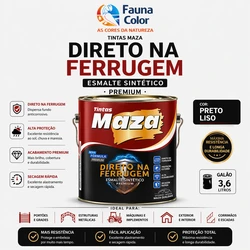 Tinta esmalte direto na ferrugem Maza 3,6L