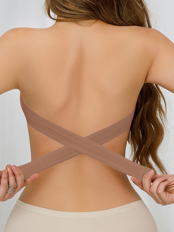 Sutiã Bandeau Invisível Sem Alça com Fecho Lateral