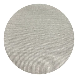 Poltrona Parma Giratória Linho Off White e Castanho
