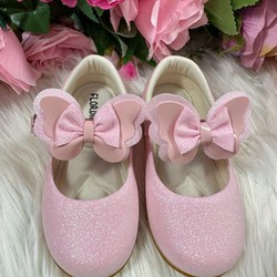 Sapatilha Flor Di MIla - Rosa Bebê Glitter