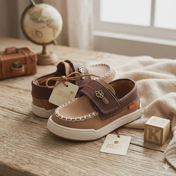 SAPATO MOCASSIM BABY FLYER INFANTIL KLIN CURUMIM TAUPE - 166162 