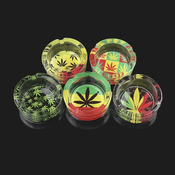 Cinzeiro de Vidro para Cigarro Redondo - Hemp (Sortido)