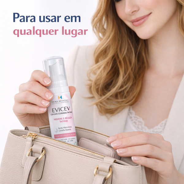 EVICEV Espuma para Higiene, Beleza e Hidratação Íntima 120ml