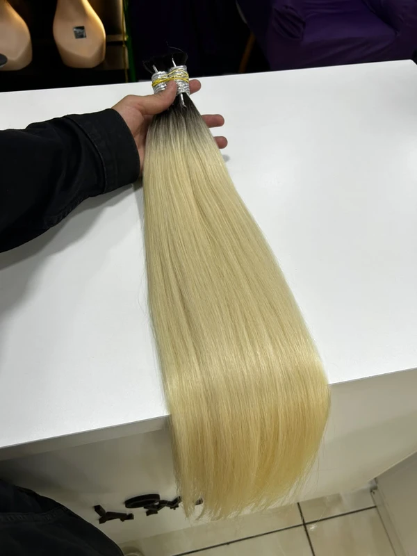 Cabelo Vietnamita Loiro Raiz Escura 75cm - 100gr