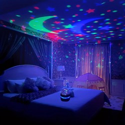 Led céu estrelado luzes da noite usb lâmpada do projetor bola mágica lua estrela luzes de natal casa sala atmosfera decorações