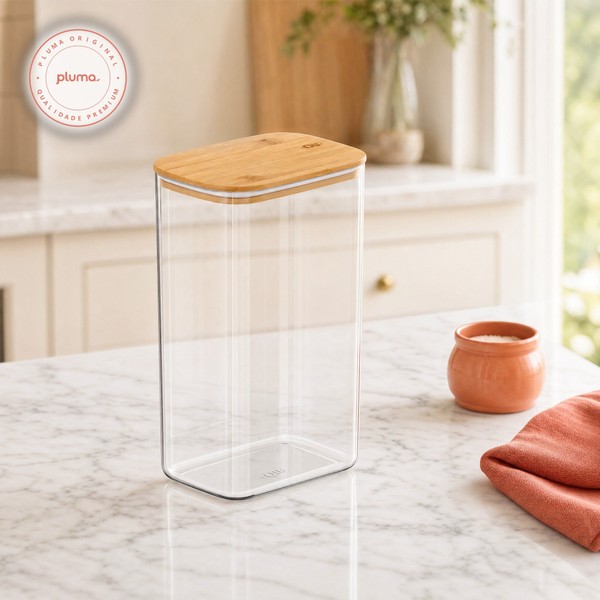 Pote hermético organizador retangular Ou 2,3L Linha Keep