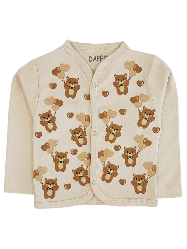 KIT BODY INFANTIL 3 PEÇAS SUEDINE URSO