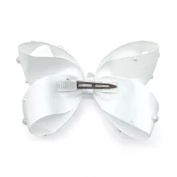 Laço de Cabelo - Luxo Pérola Branco